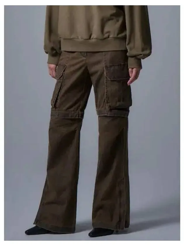 Detachable Cargo Pants Brown Domestic Product