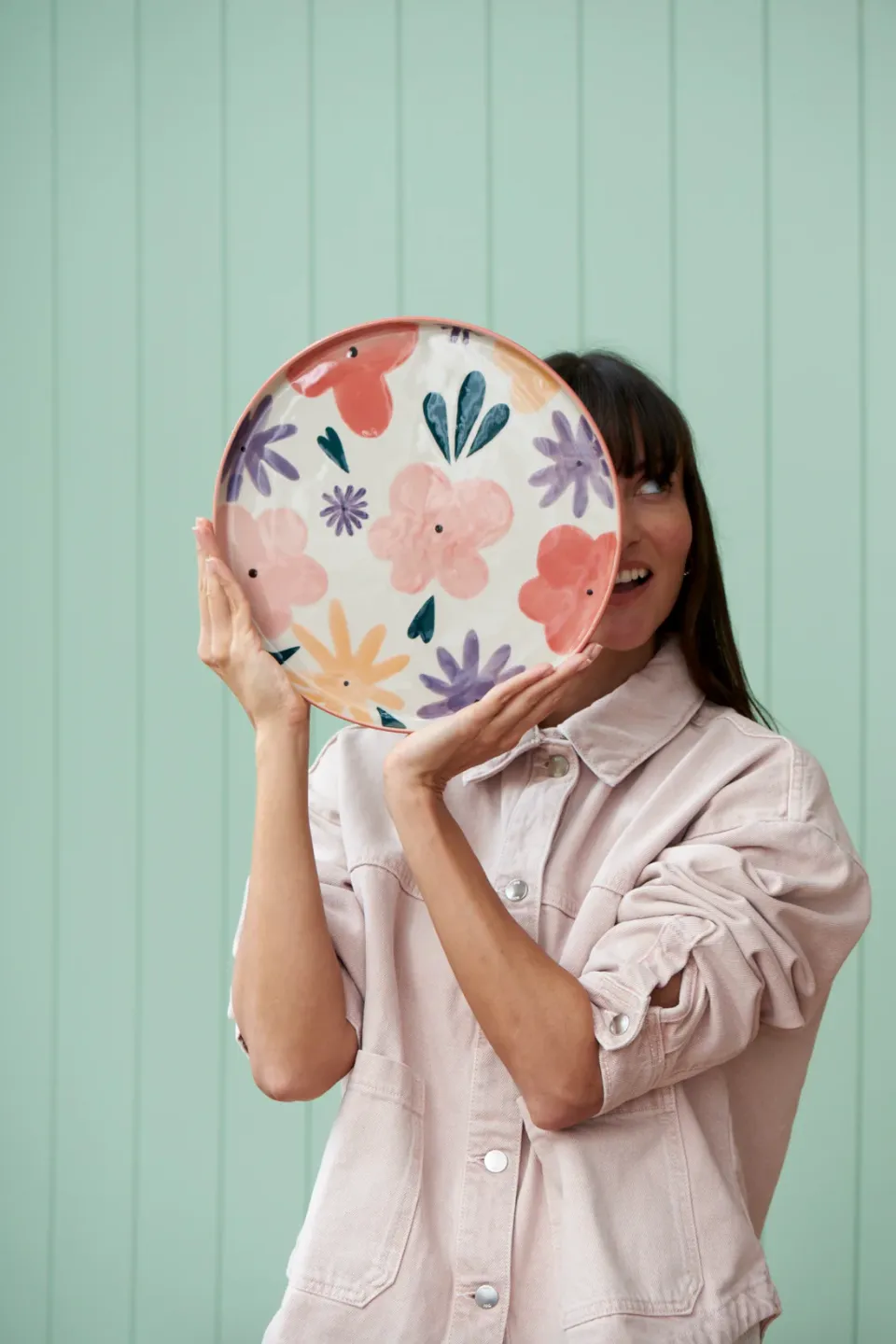 Ditsy Platter, Pink