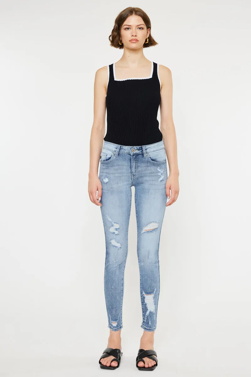 Eden Mid Rise Ankle Skinny Jeans