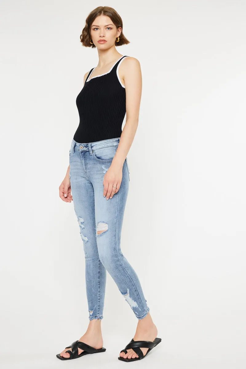 Eden Mid Rise Ankle Skinny Jeans