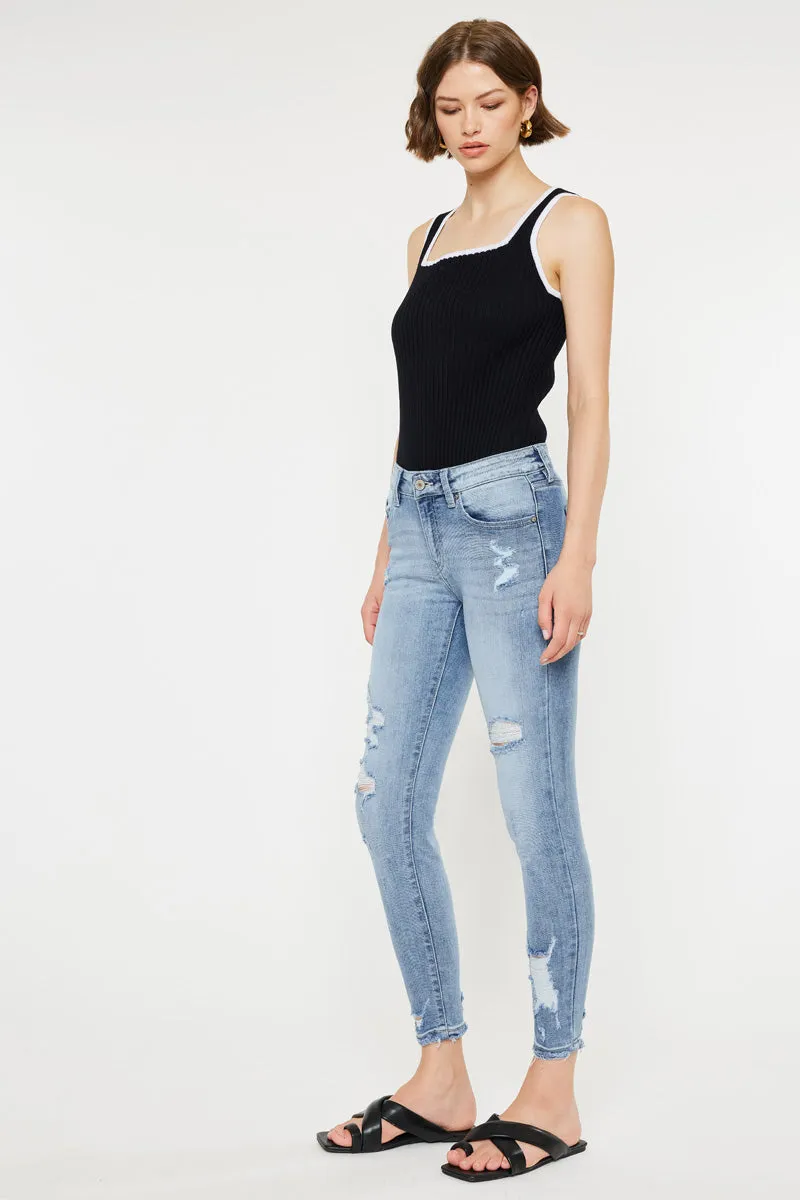 Eden Mid Rise Ankle Skinny Jeans