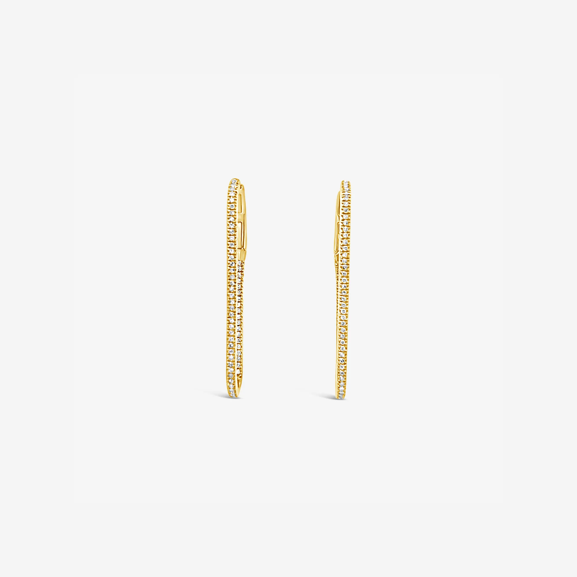 Elongated 1.25 U-Hoop 0.30CT Earrings