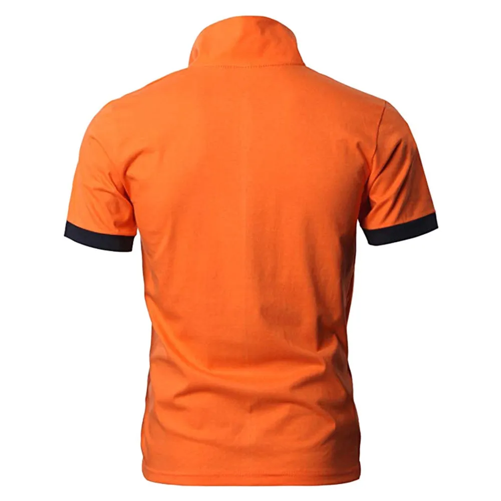 Essential Polos Navy & Orange Classic Polo Shirt