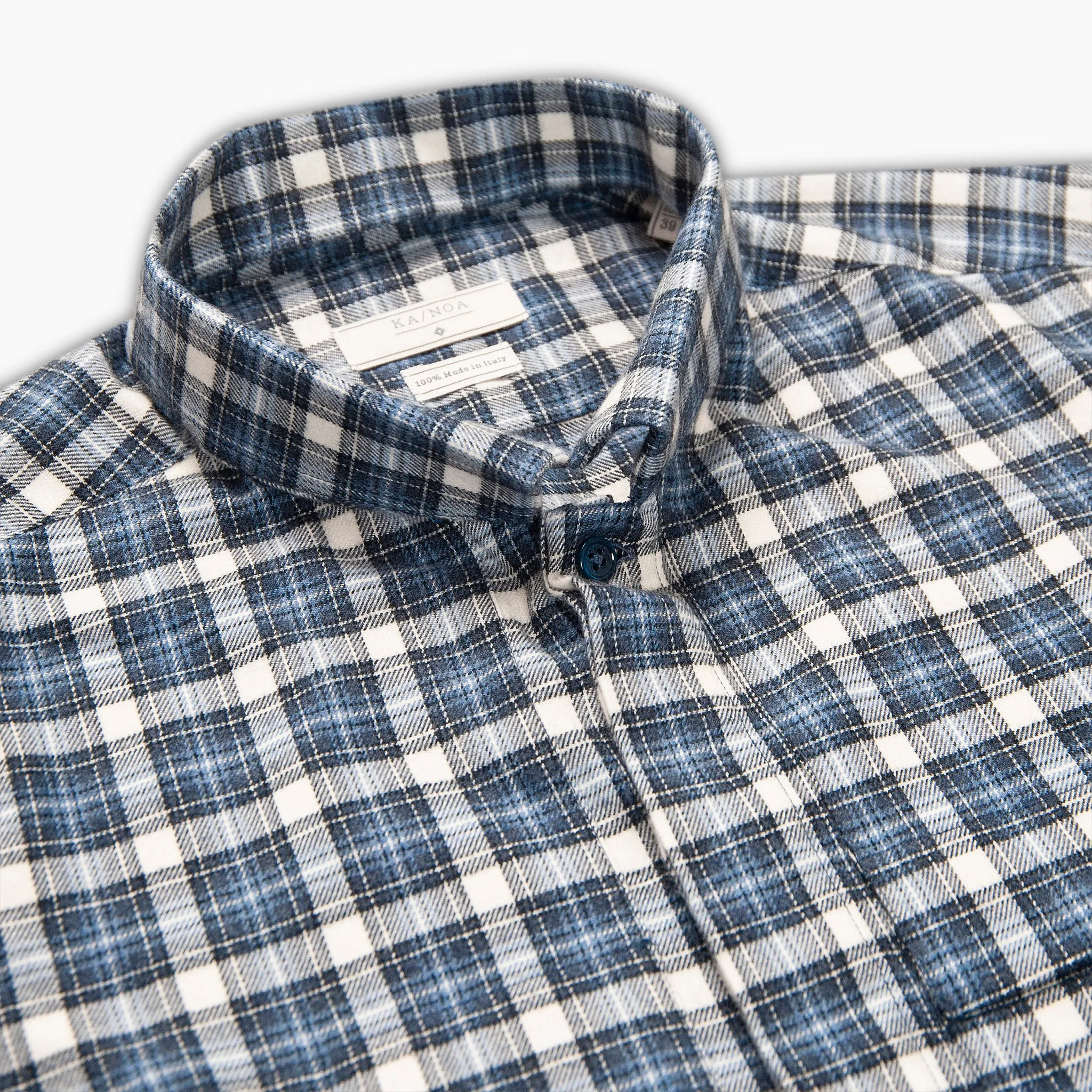 Gatien check long sleeved shirt with double pocket with button