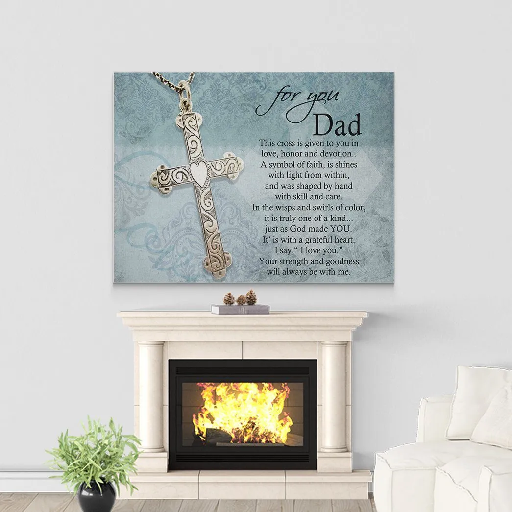 Gearhuman 3D Fathers Day Gift Cross Custom Canvas