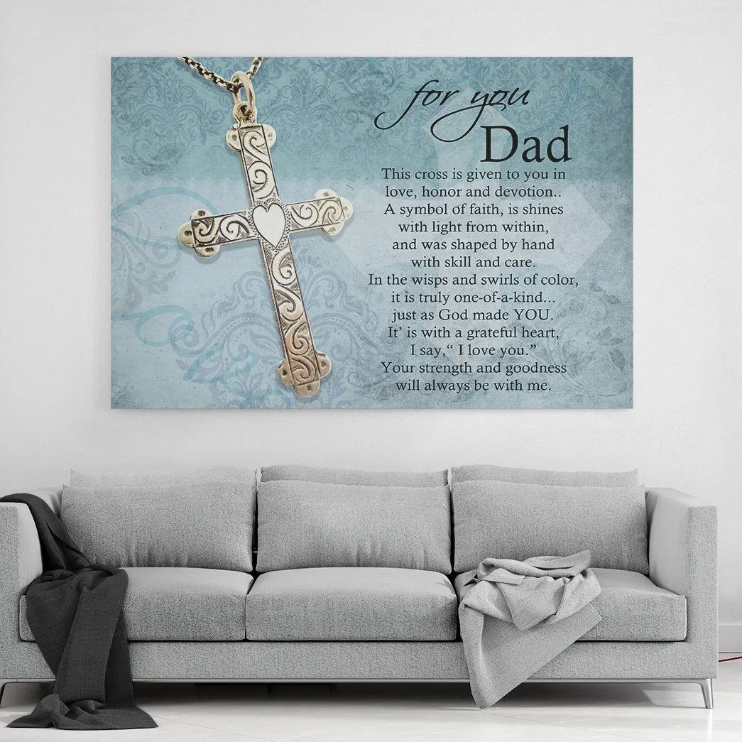 Gearhuman 3D Fathers Day Gift Cross Custom Canvas