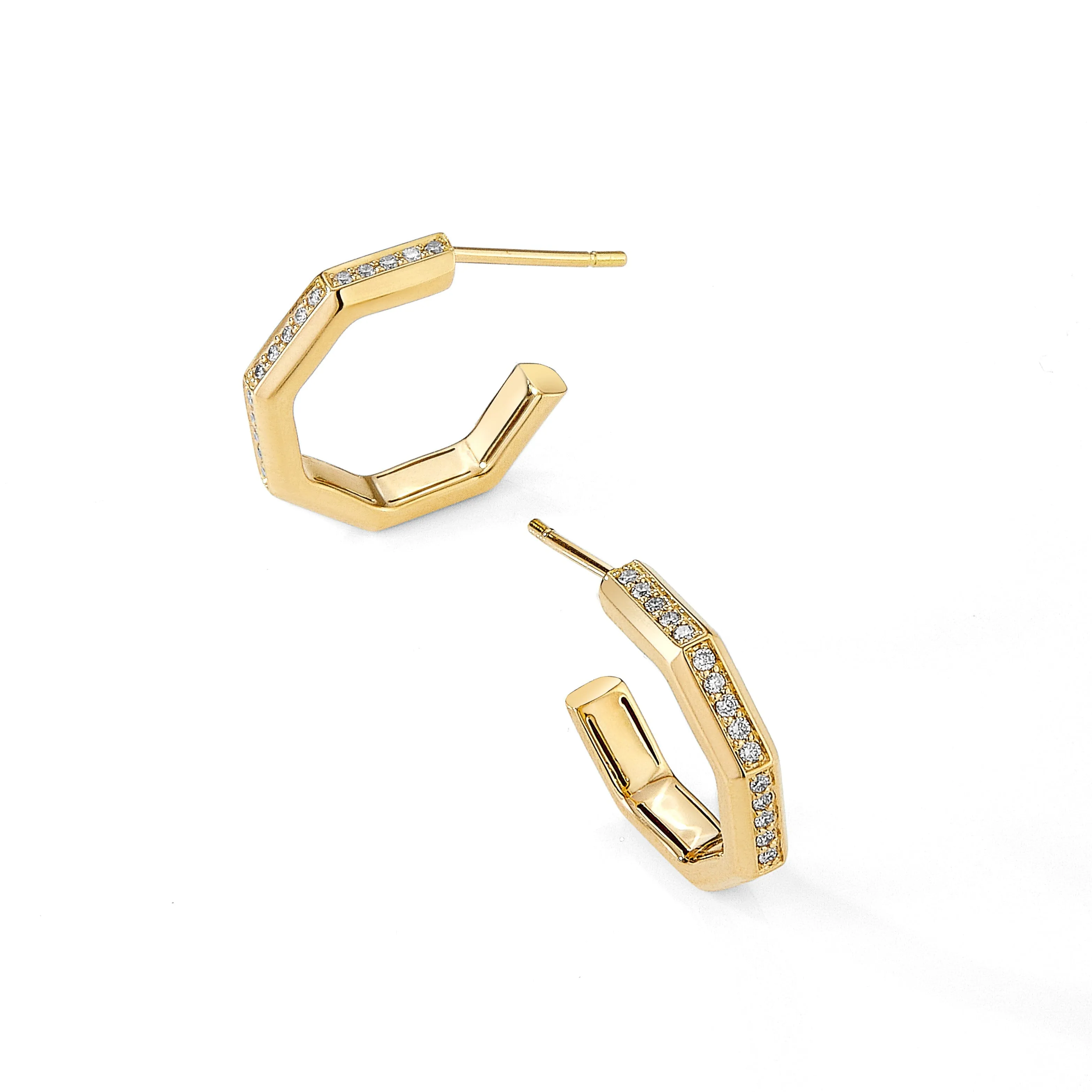 Geometrix Diamond Hoop Earrings