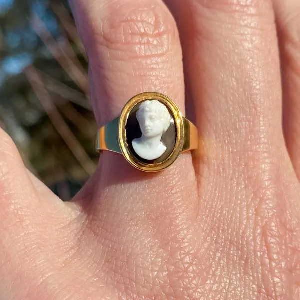 Georgian Hardstone Cameo Ring