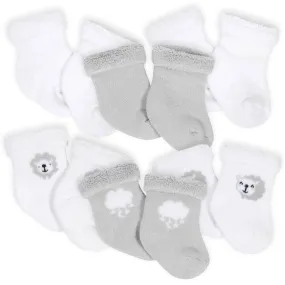 Gerber 6-Pack Baby Neutral Sheep Wiggle-Proof Terry Bootie Socks