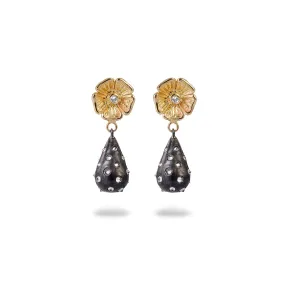 GRAND PRIMROSE POLKA DOT SPIKE DROP EARRINGS