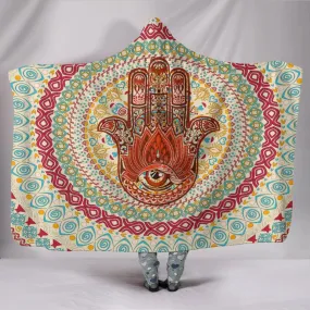 Hamsa Hand Hooded Blanket