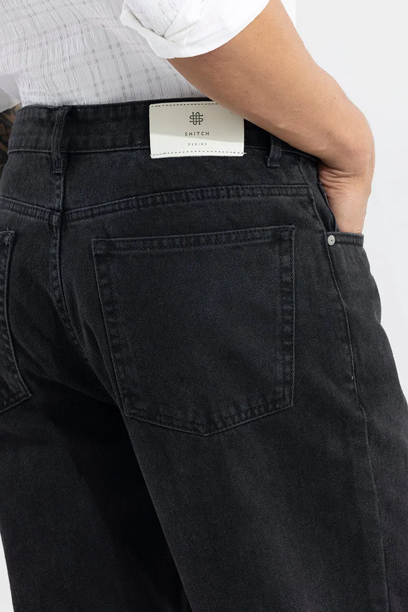 Helix Black Baggy Fit Jeans