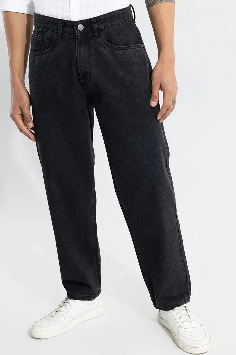 Helix Black Baggy Fit Jeans