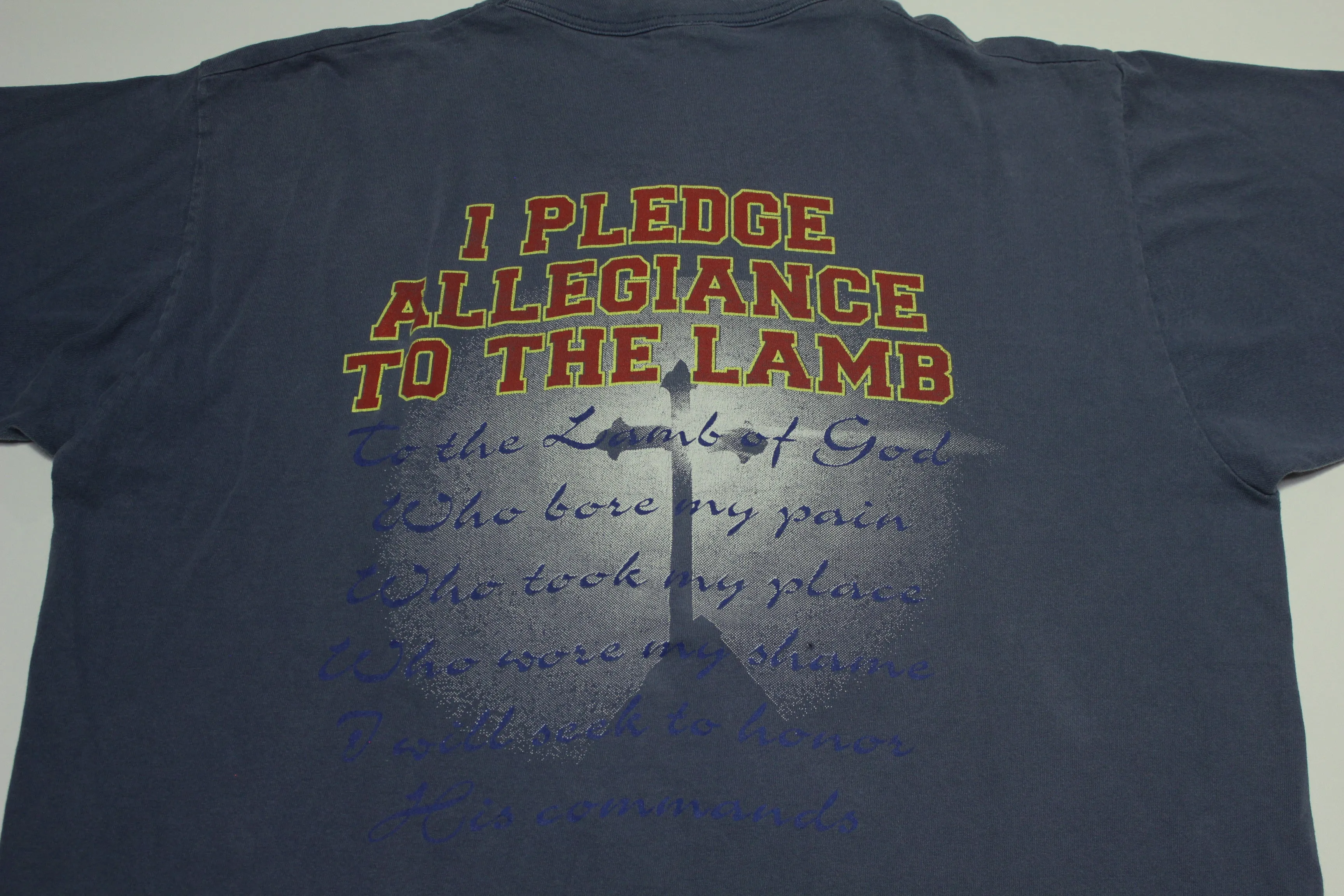 I Pledge Allegiance To The Lamb Vintage Y2K Ray Boltz Jesus FOTL T-Shirt