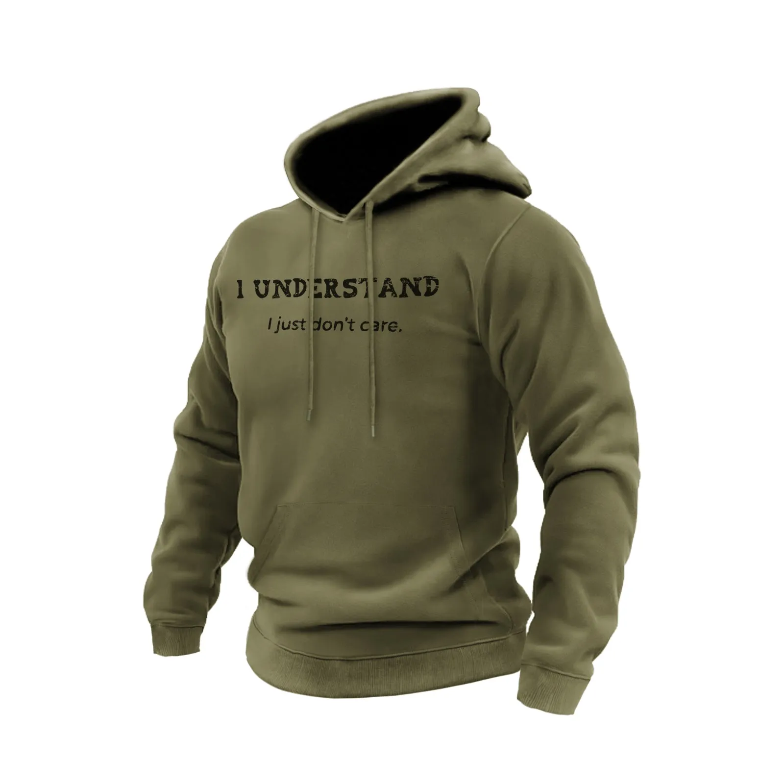 I UNDERSTAND COTTON GRAPHIC POCKET HOODIE