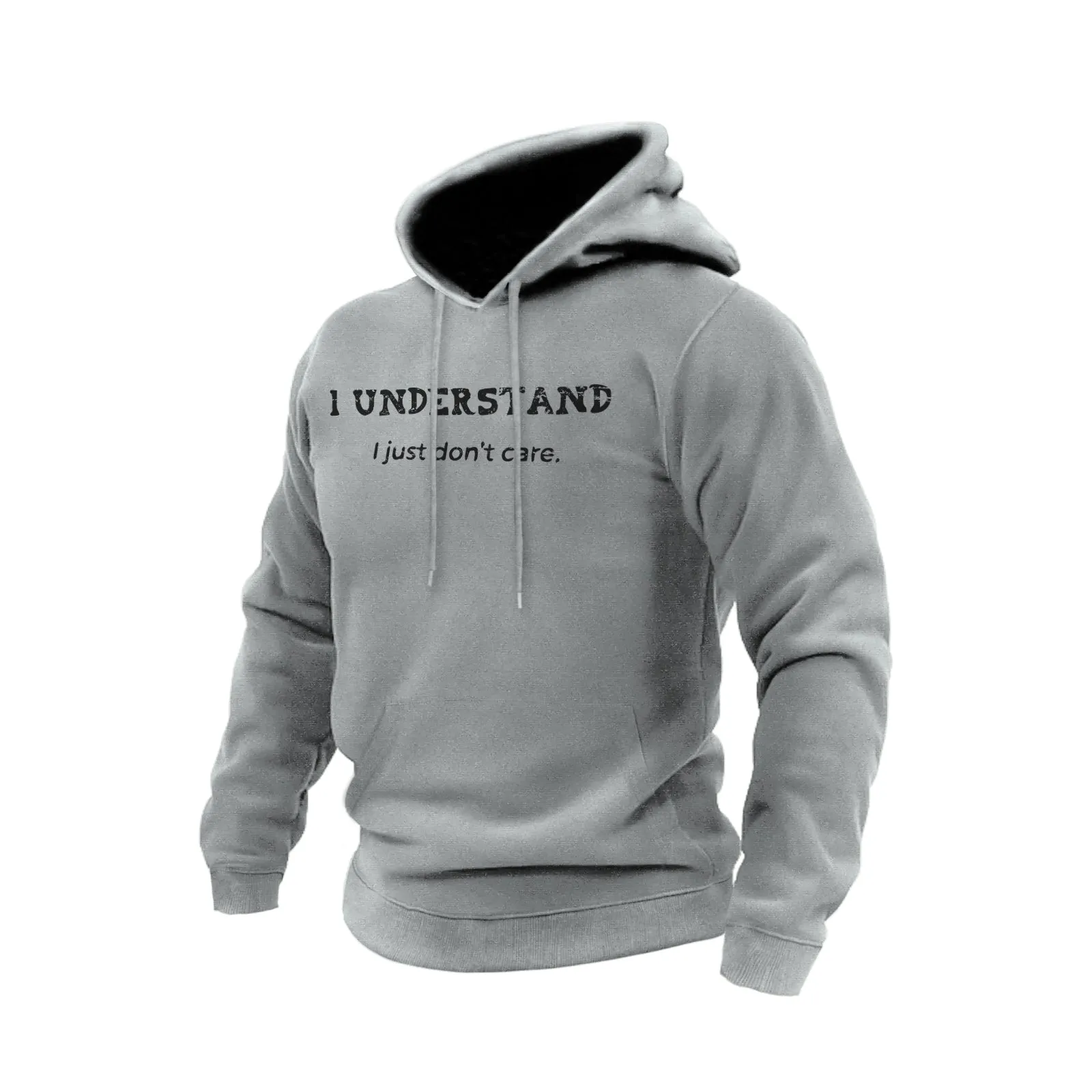 I UNDERSTAND COTTON GRAPHIC POCKET HOODIE