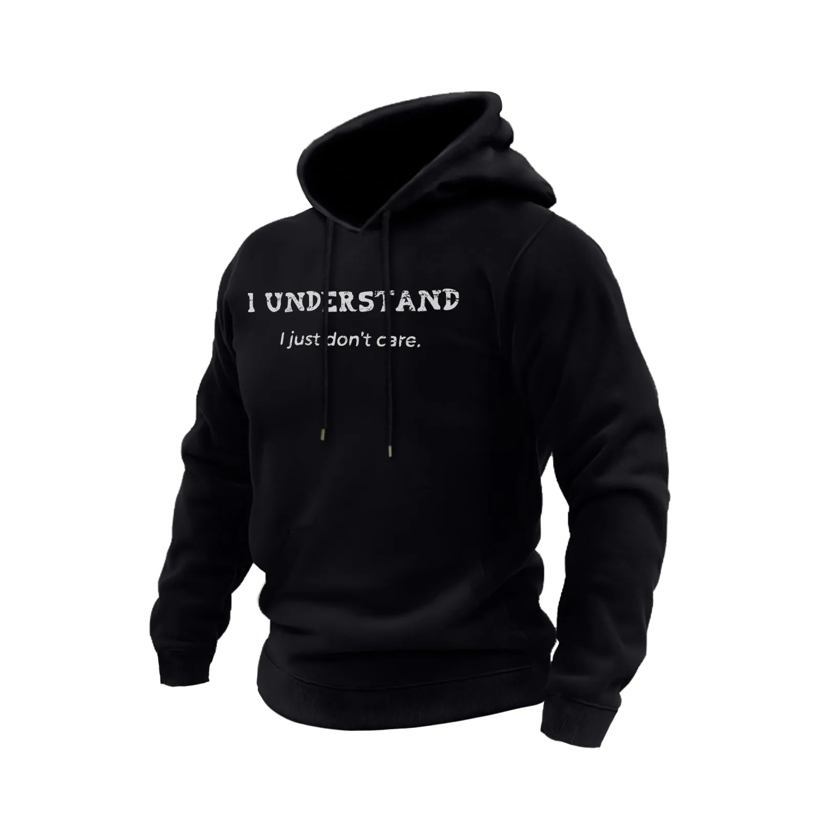 I UNDERSTAND COTTON GRAPHIC POCKET HOODIE