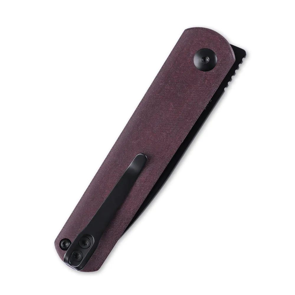 Kizer Feist Red Richlite Ki3499R3 (2.76  Black Ti-Coated)