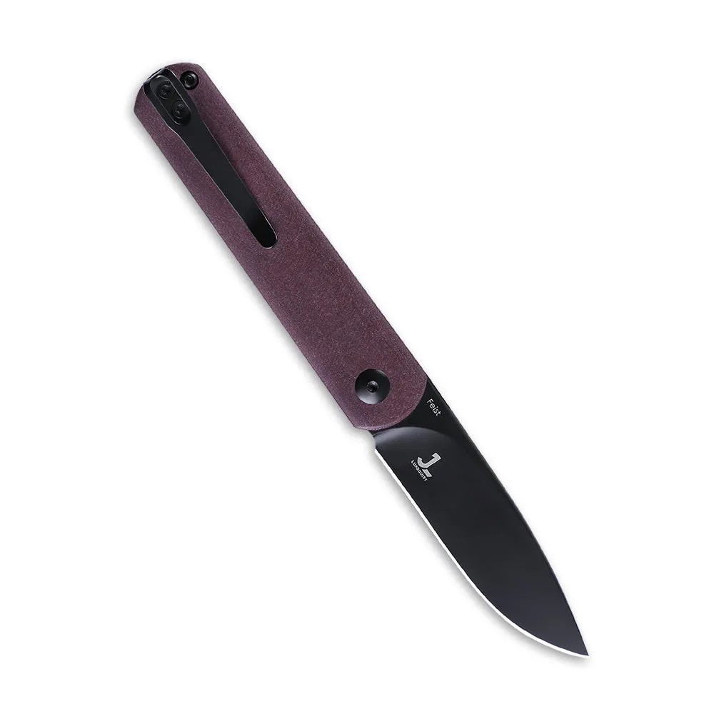 Kizer Feist Red Richlite Ki3499R3 (2.76  Black Ti-Coated)