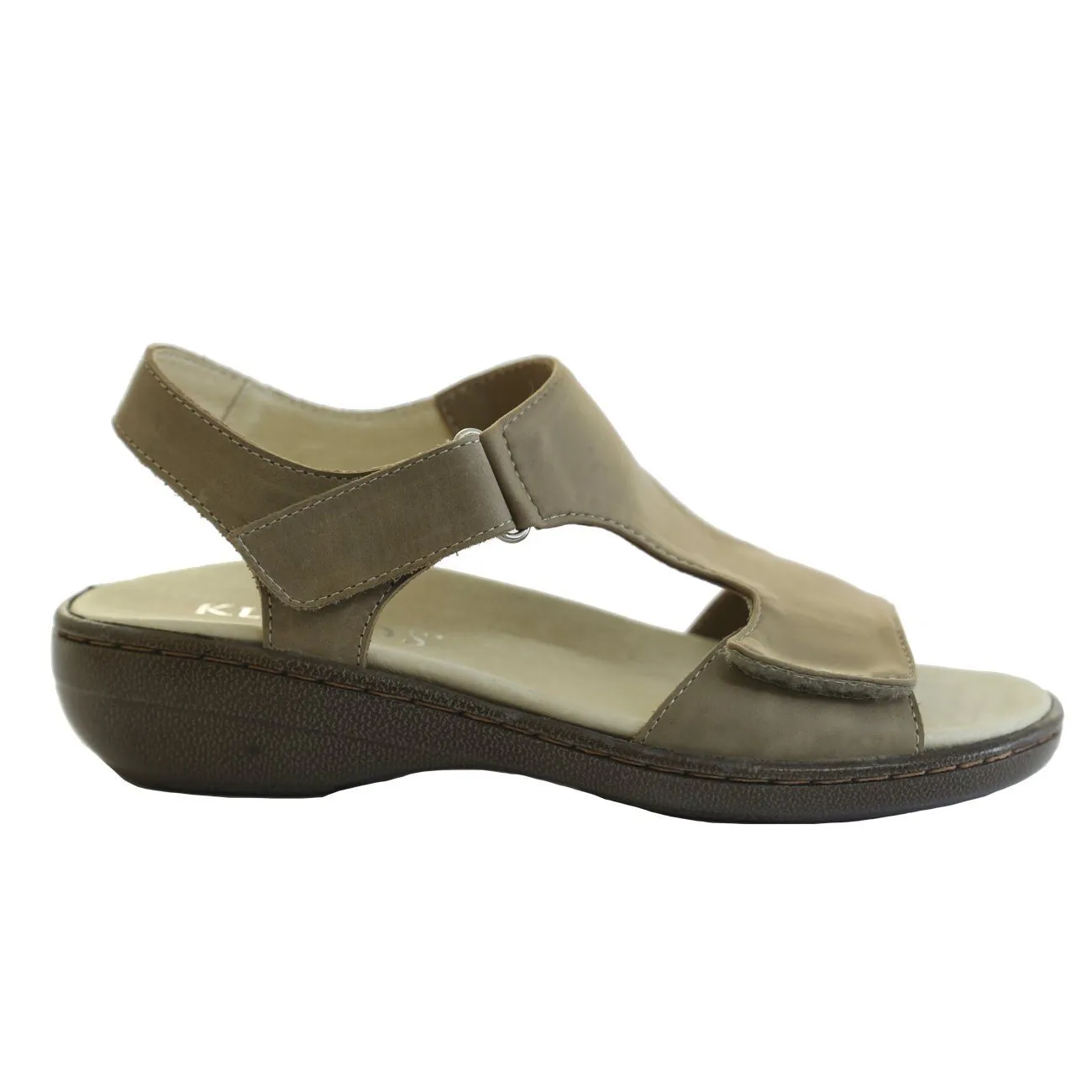 Klouds, Adele Stretch, Sandal, Leather, Stone