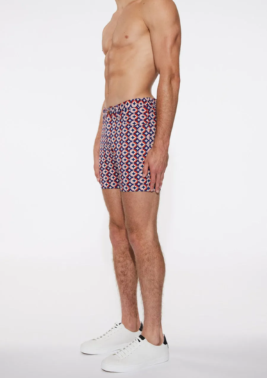 Limited Edition Sienna Navy Mosaic Stars Shorts