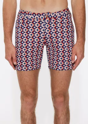 Limited Edition Sienna Navy Mosaic Stars Shorts