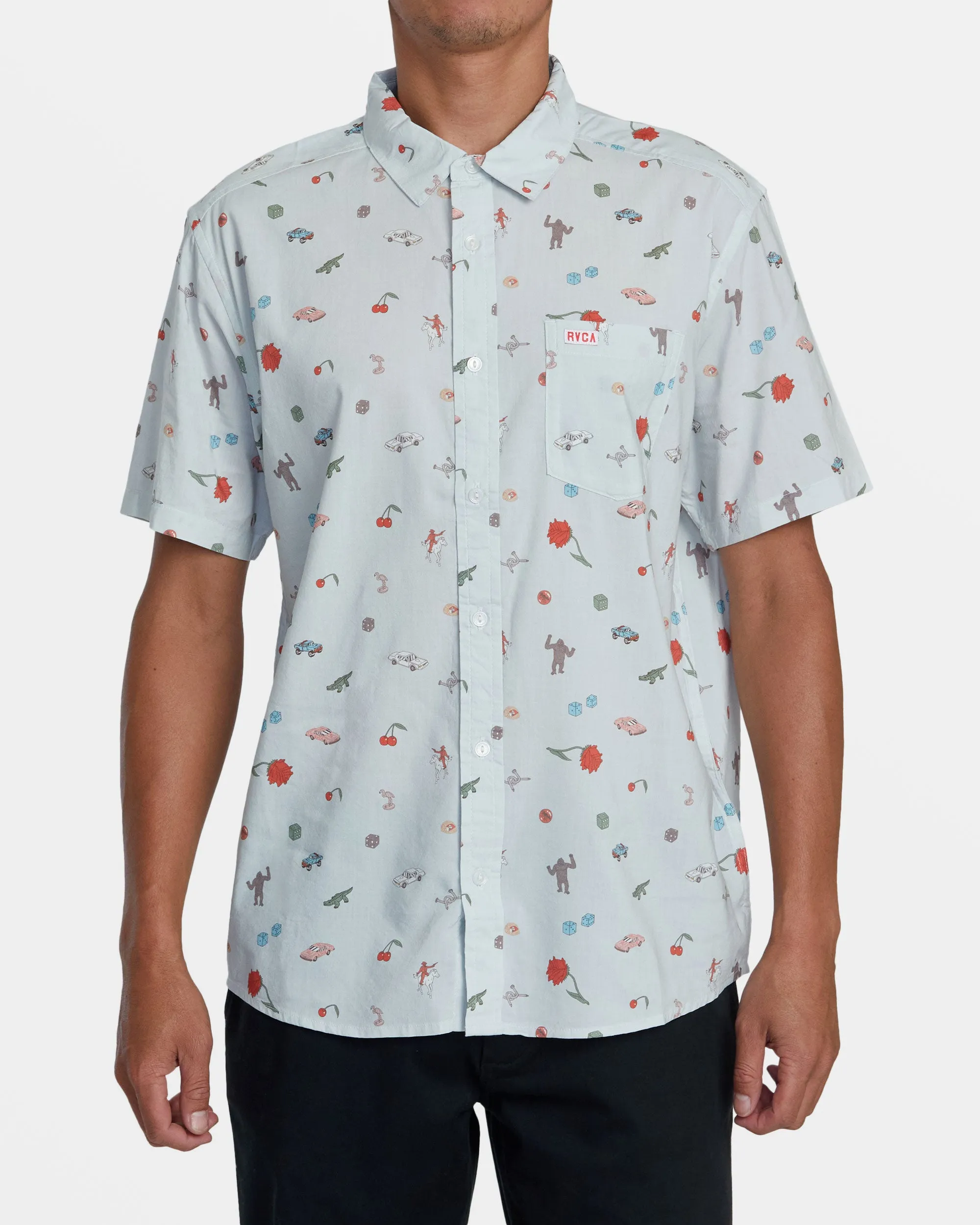 Luke P Short Sleeve Shirt - Light Blue