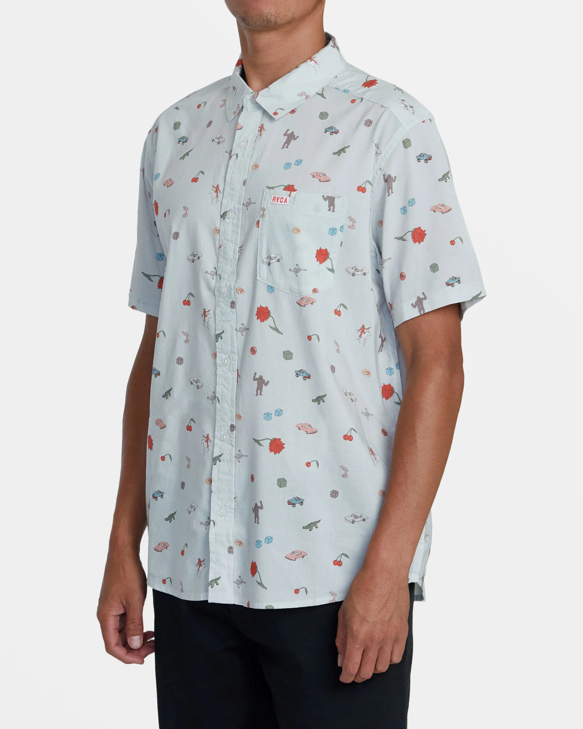 Luke P Short Sleeve Shirt - Light Blue