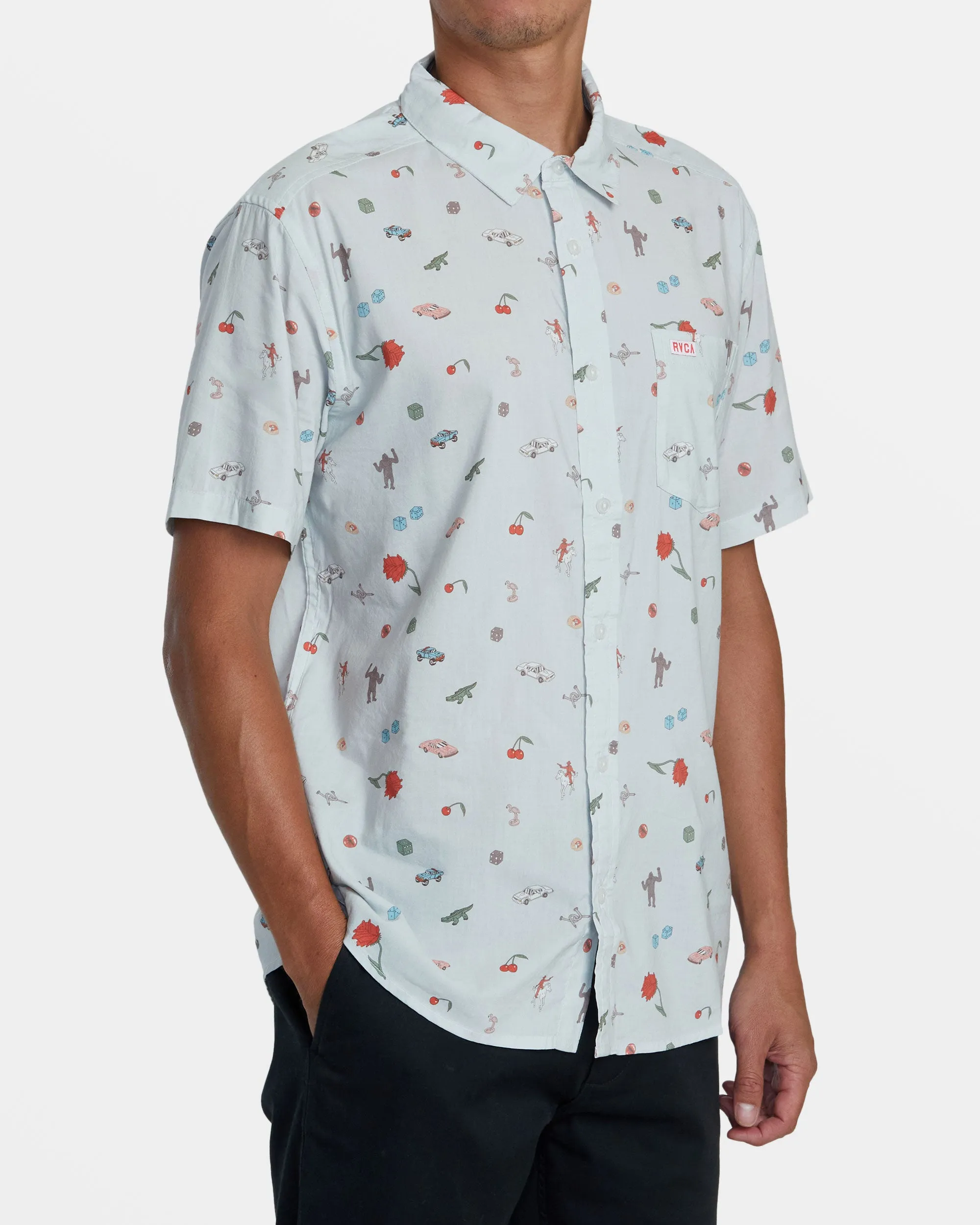 Luke P Short Sleeve Shirt - Light Blue