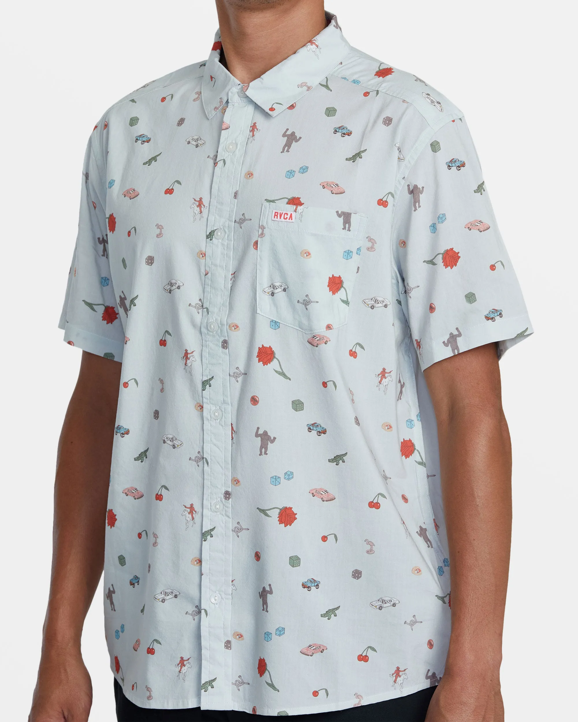 Luke P Short Sleeve Shirt - Light Blue