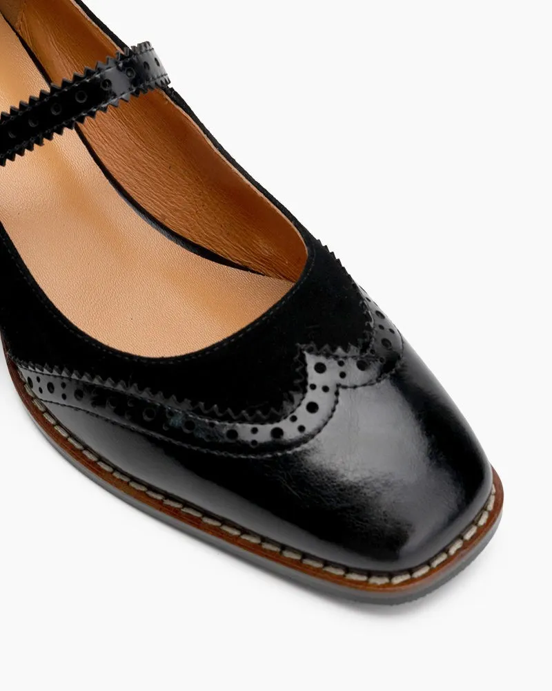 Mary Jane Platform Mid Heel Oxfords Dress Shoes