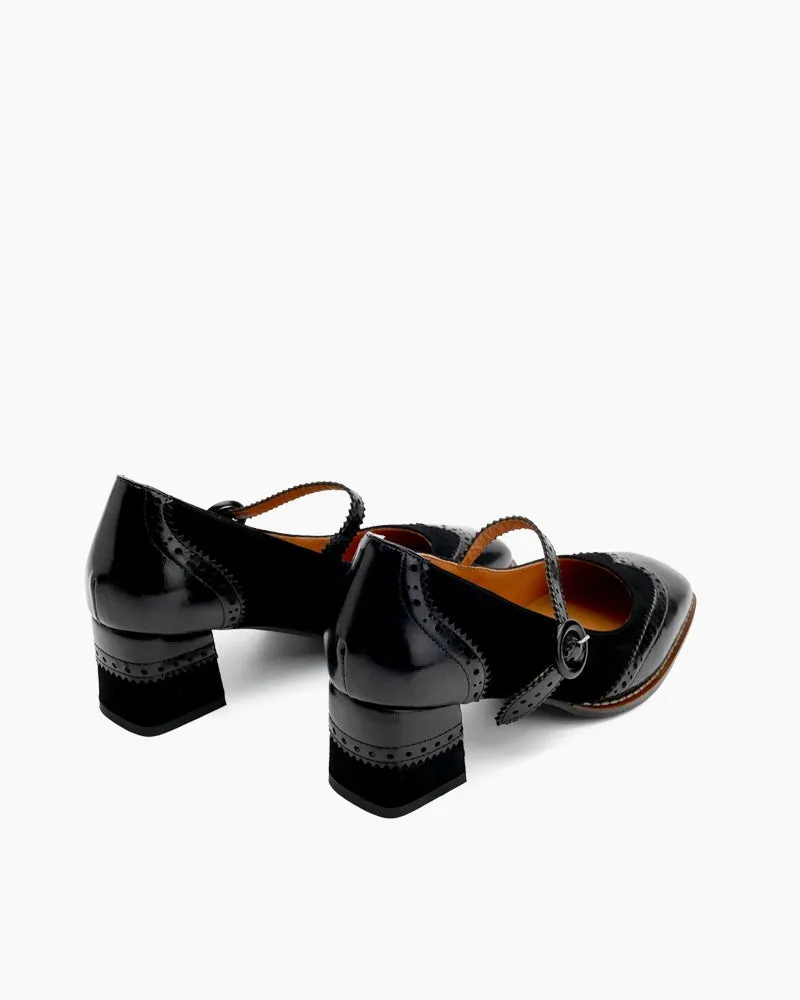 Mary Jane Platform Mid Heel Oxfords Dress Shoes