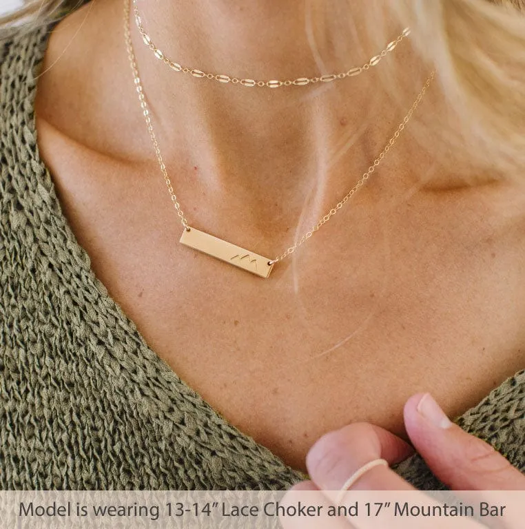 Mountain Bar Necklace | 1.25 horizontal bar | Final Sale