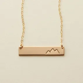 Mountain Bar Necklace | 1.25 horizontal bar | Final Sale