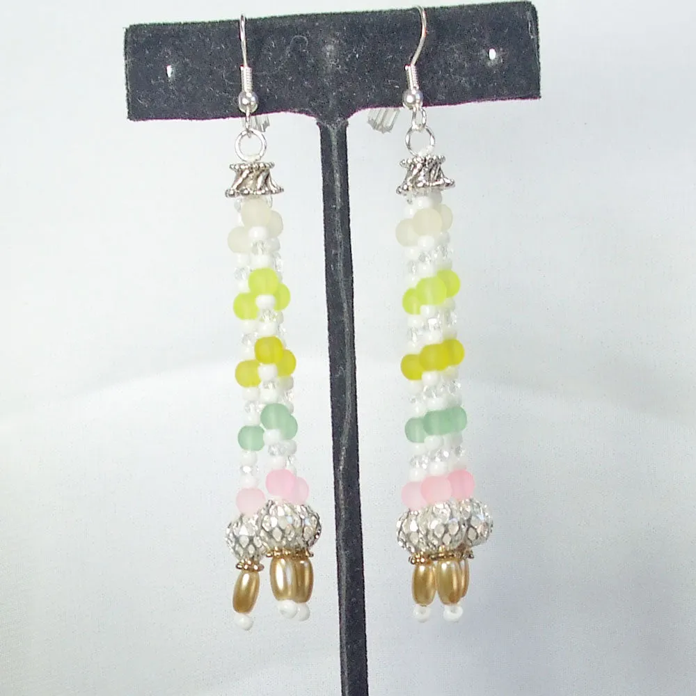 Nalani, Tassel Dangle Multi Colored Earrings