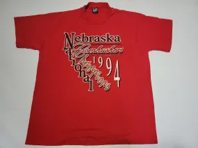 Nebraska Cornhuskers Vintage 1994 National Champions 90's FOTL Made in USA T-Shirt