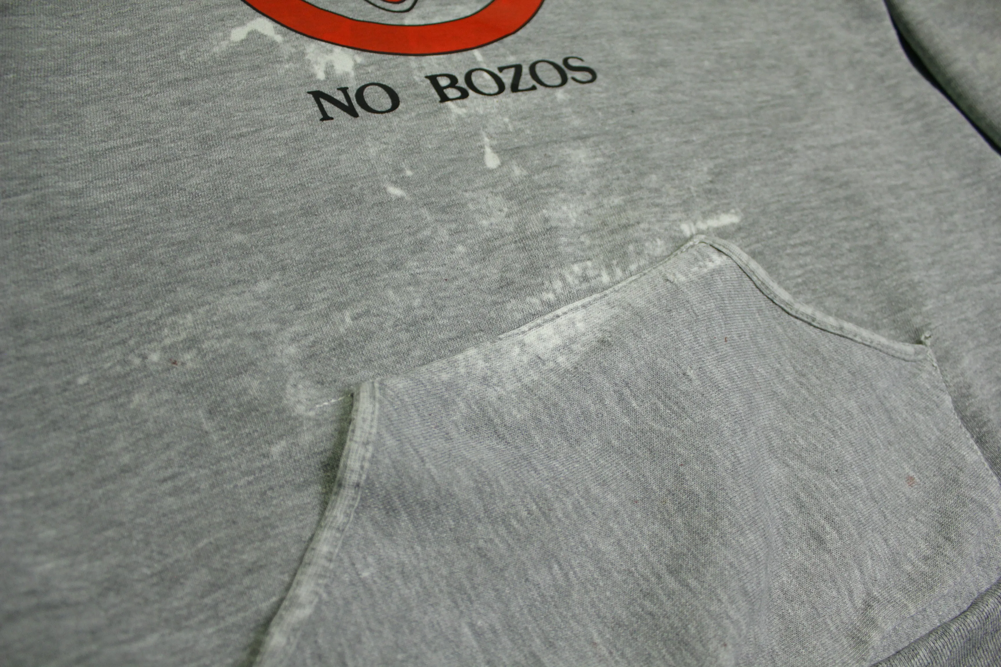 NO Bozos Vintage 80's Distressed Clown Skater Skateboard Van Halen Hoodie Sweatshirt