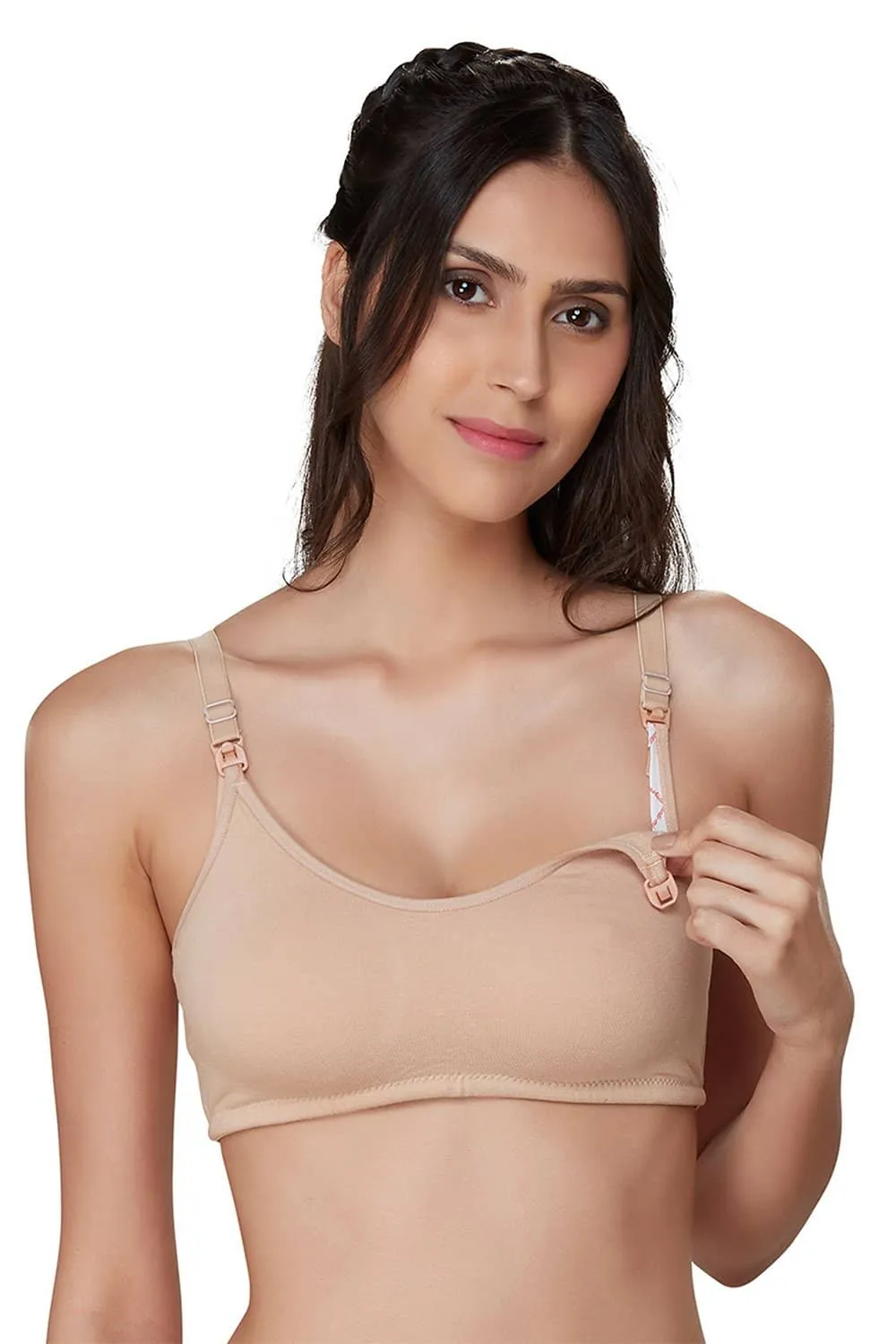 Organic Cotton Antimicrobial Soft Nursing Bra (Pack of 3)-IMB004A_4A_4E-