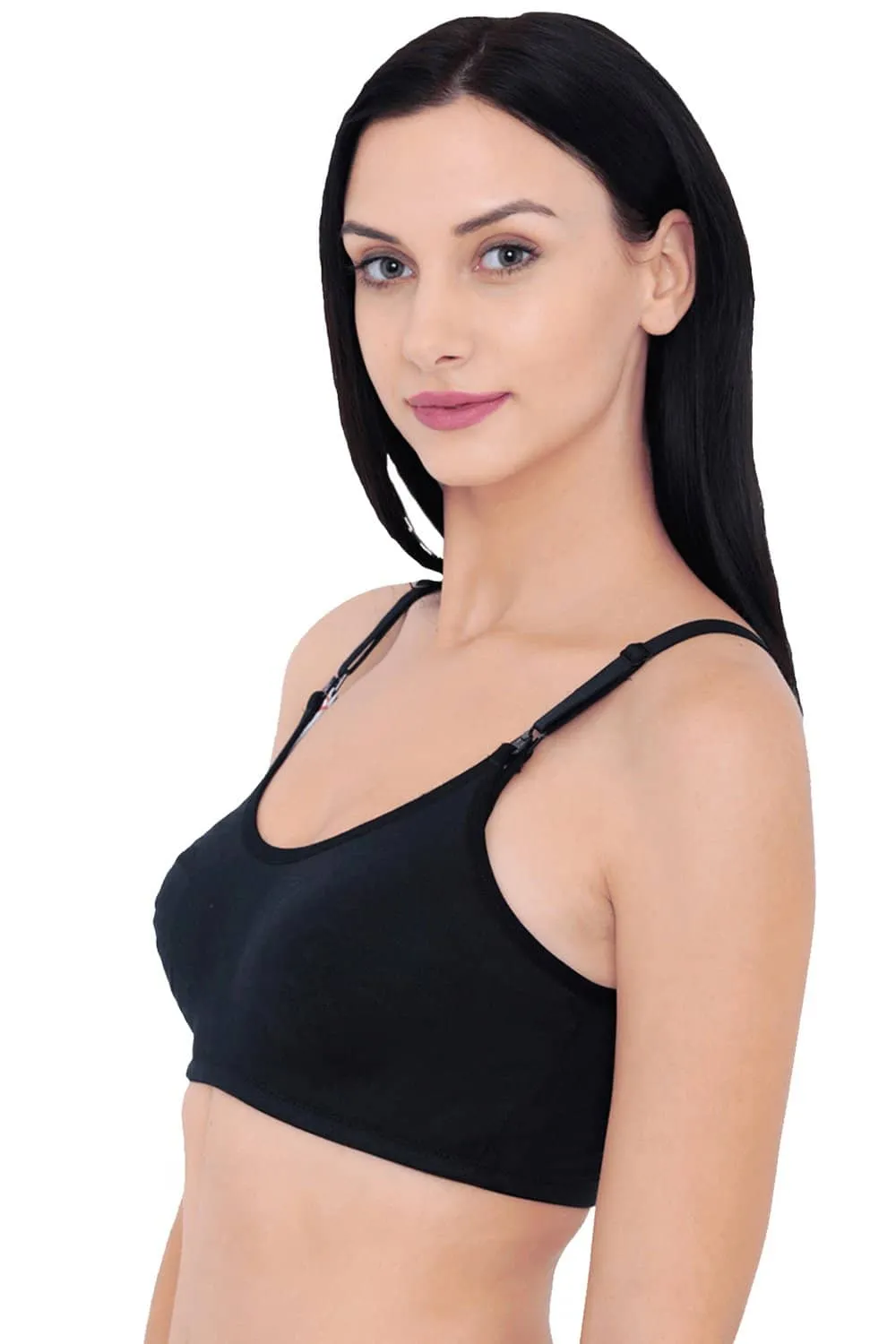 Organic Cotton Antimicrobial Soft Nursing Bra (Pack of 3)-IMB004A_4A_4E-