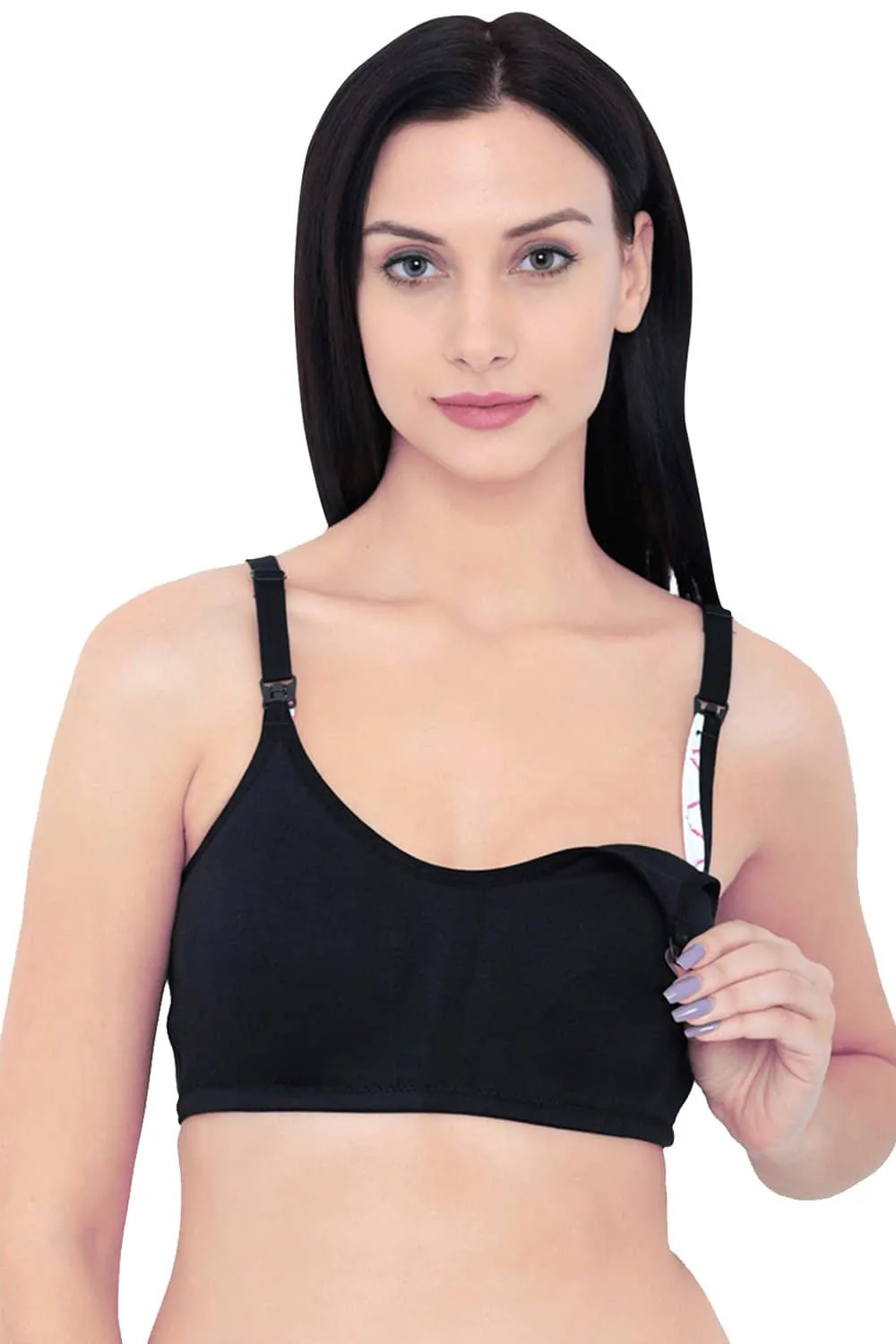 Organic Cotton Antimicrobial Soft Nursing Bra (Pack of 3)-IMB004A_4A_4E-