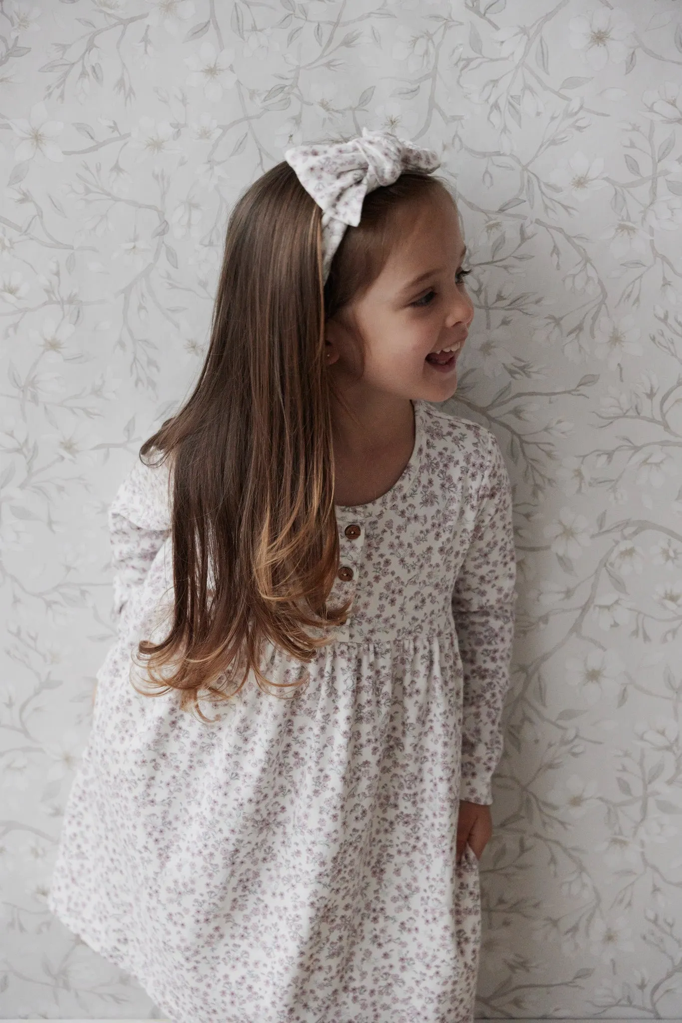 Organic Cotton Bridget Dress - Posy Floral