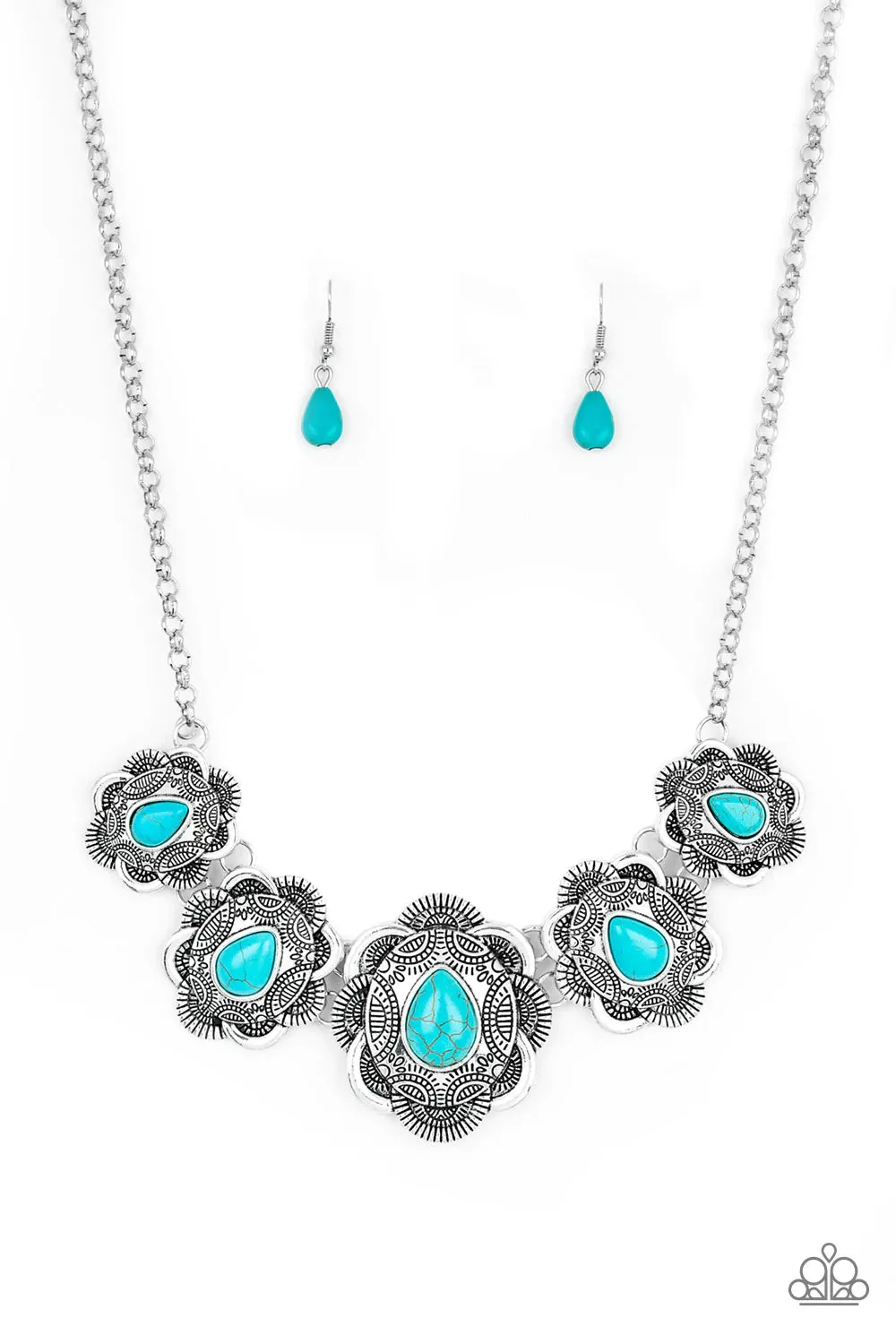 Paparazzi Accessories  - Too Many Chiefs #N806 Peg - Blue  Necklace