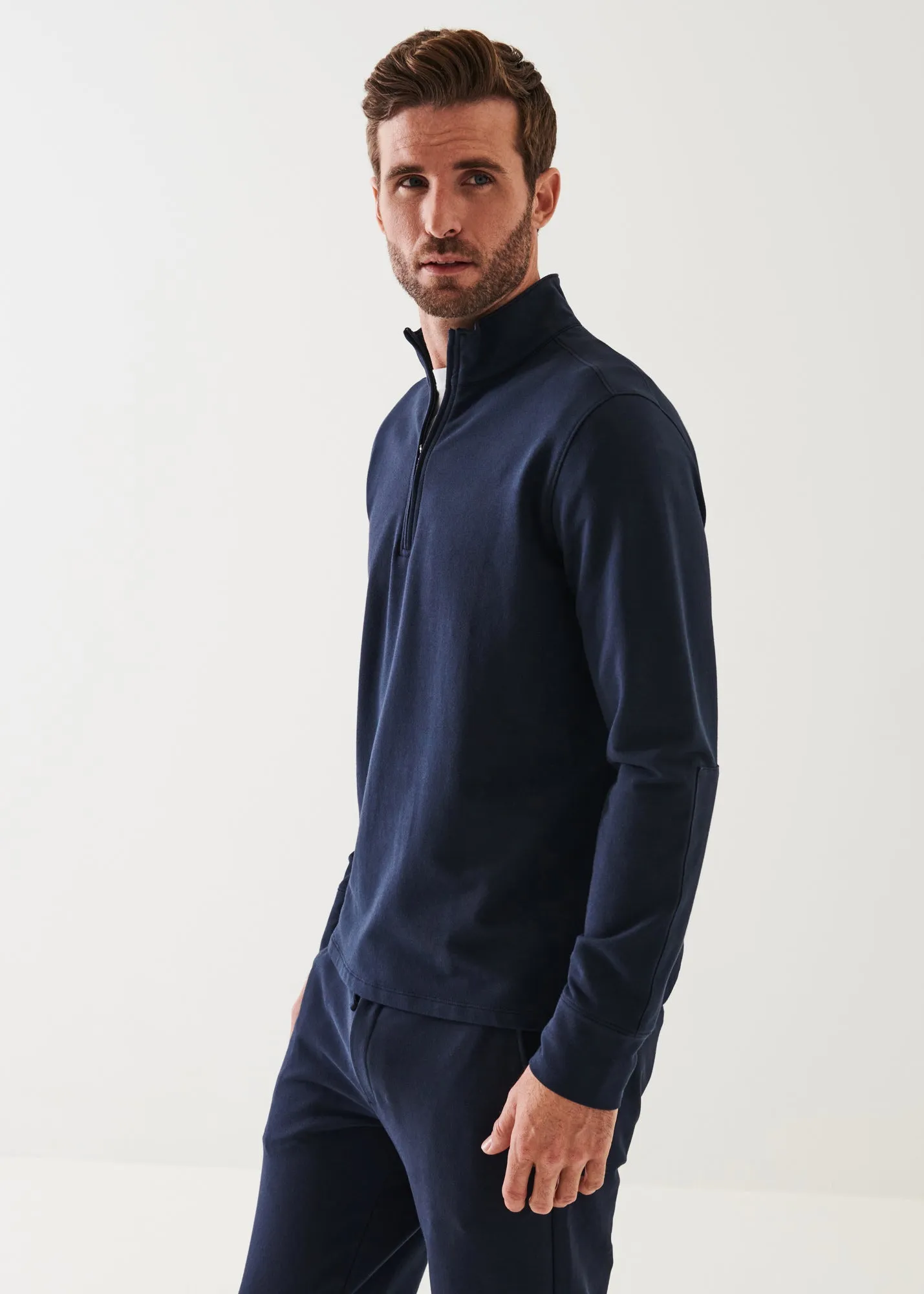 PIMA COTTON FRENCH TERRY QUARTER ZIP