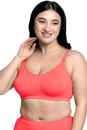 Plus Size Organic Cotton Antimicrobial Soft Nursing Bra-IMB004G