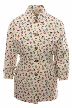 Prada Resort Size 38 Floral Print Silk Jacket