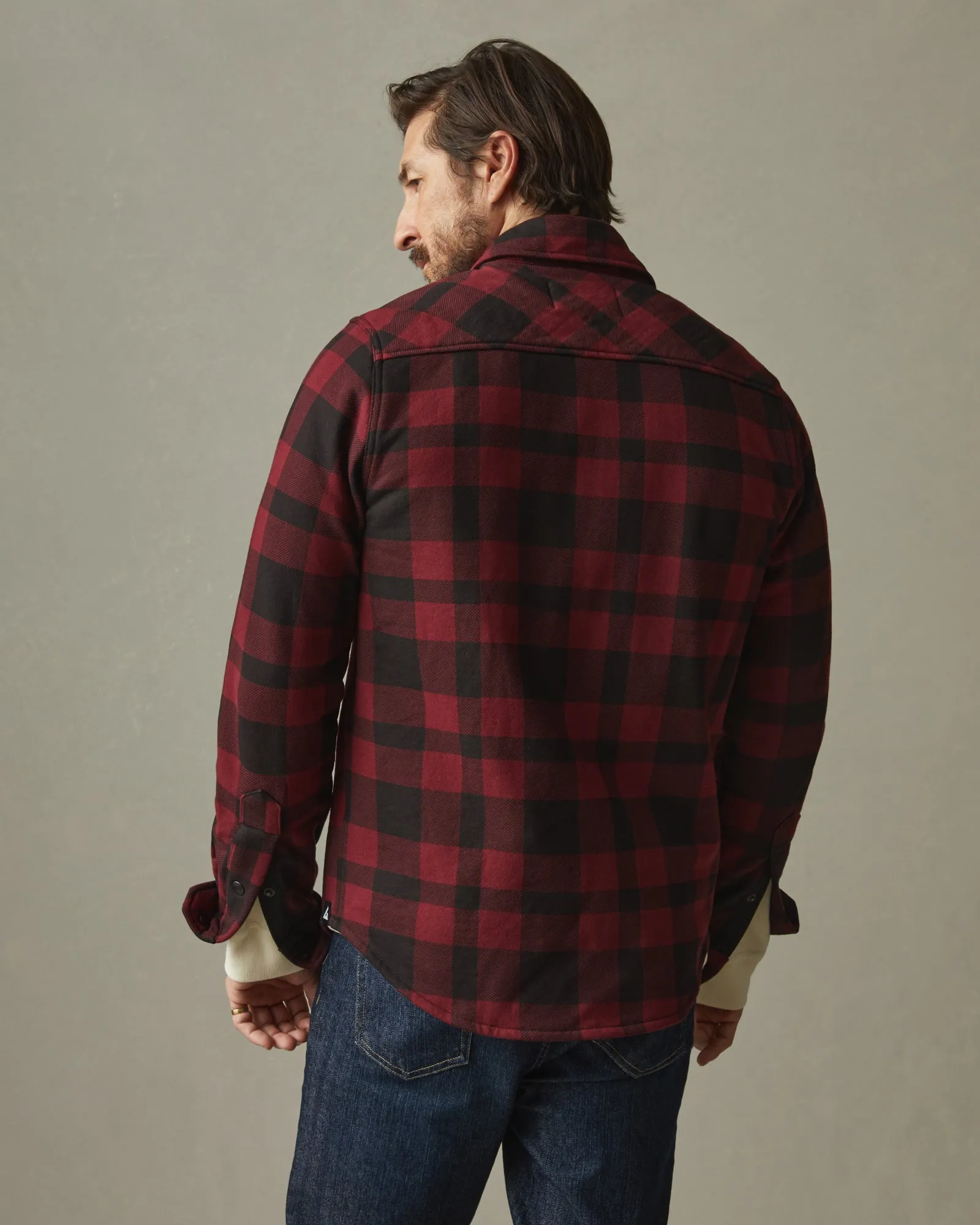 Redwood Fleece Overshirt - Oxblood Plaid