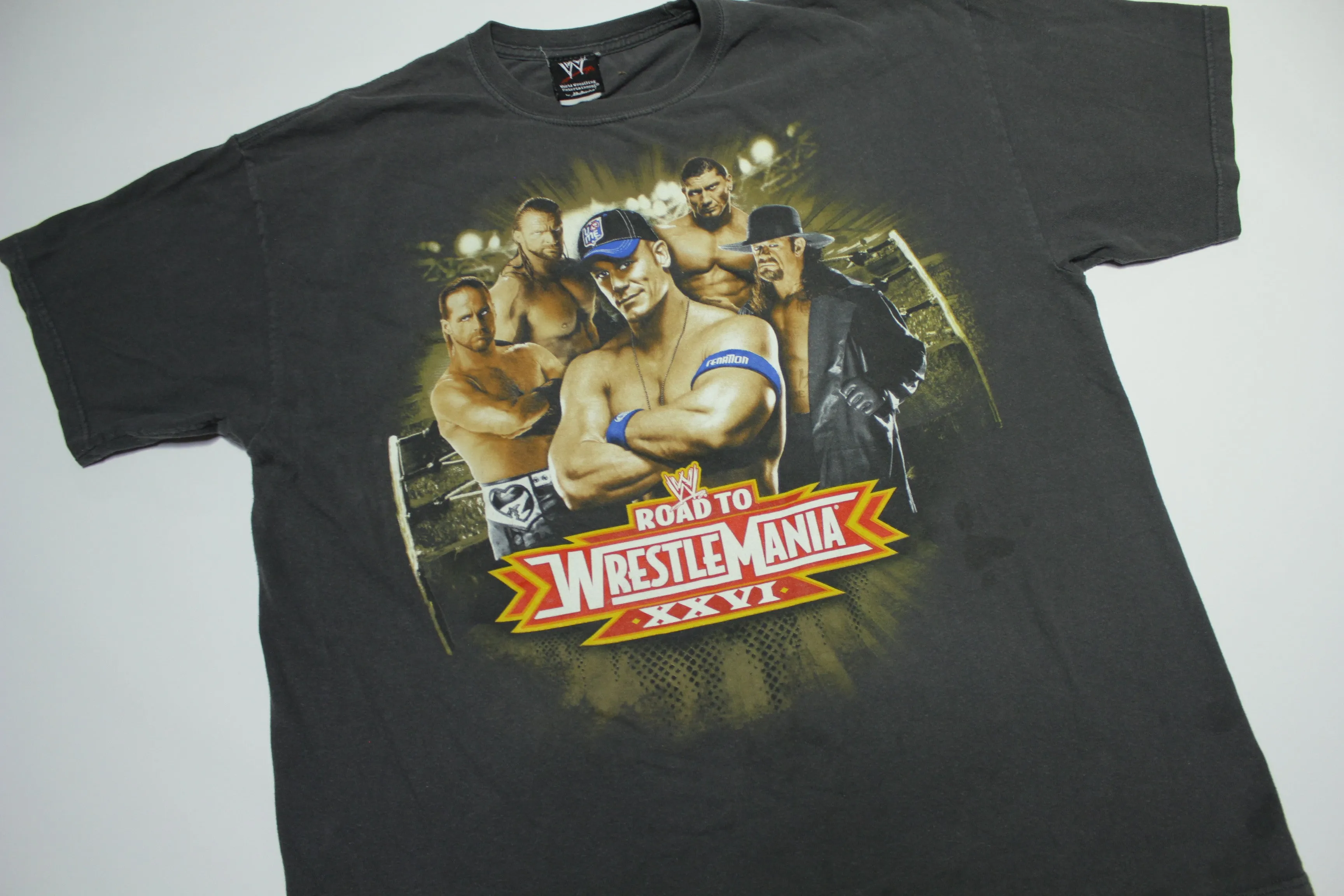 Road To Wrestlemania XXVI Undertaker Cena 2010 WWE Wrestling T-Shirt