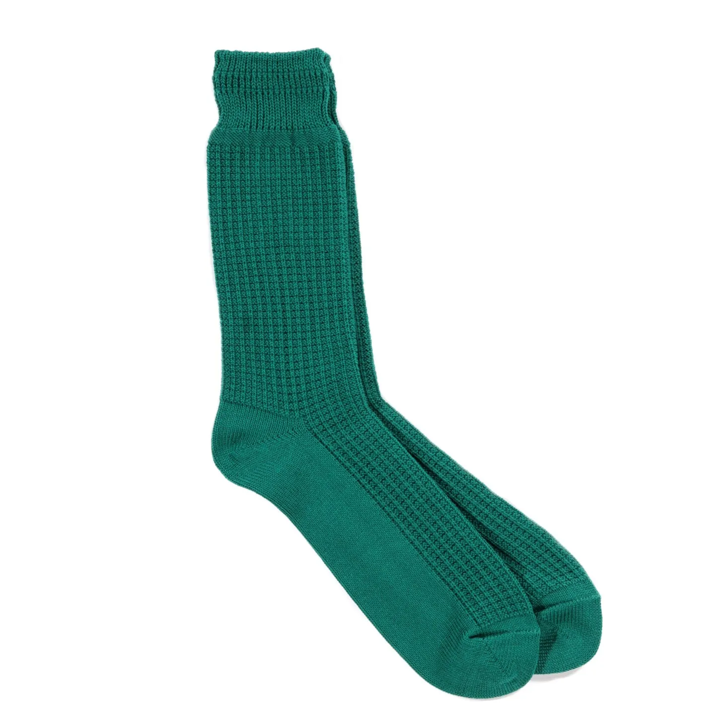 ROTOTO COTTON WAFFLE SOCKS SEA GREEN