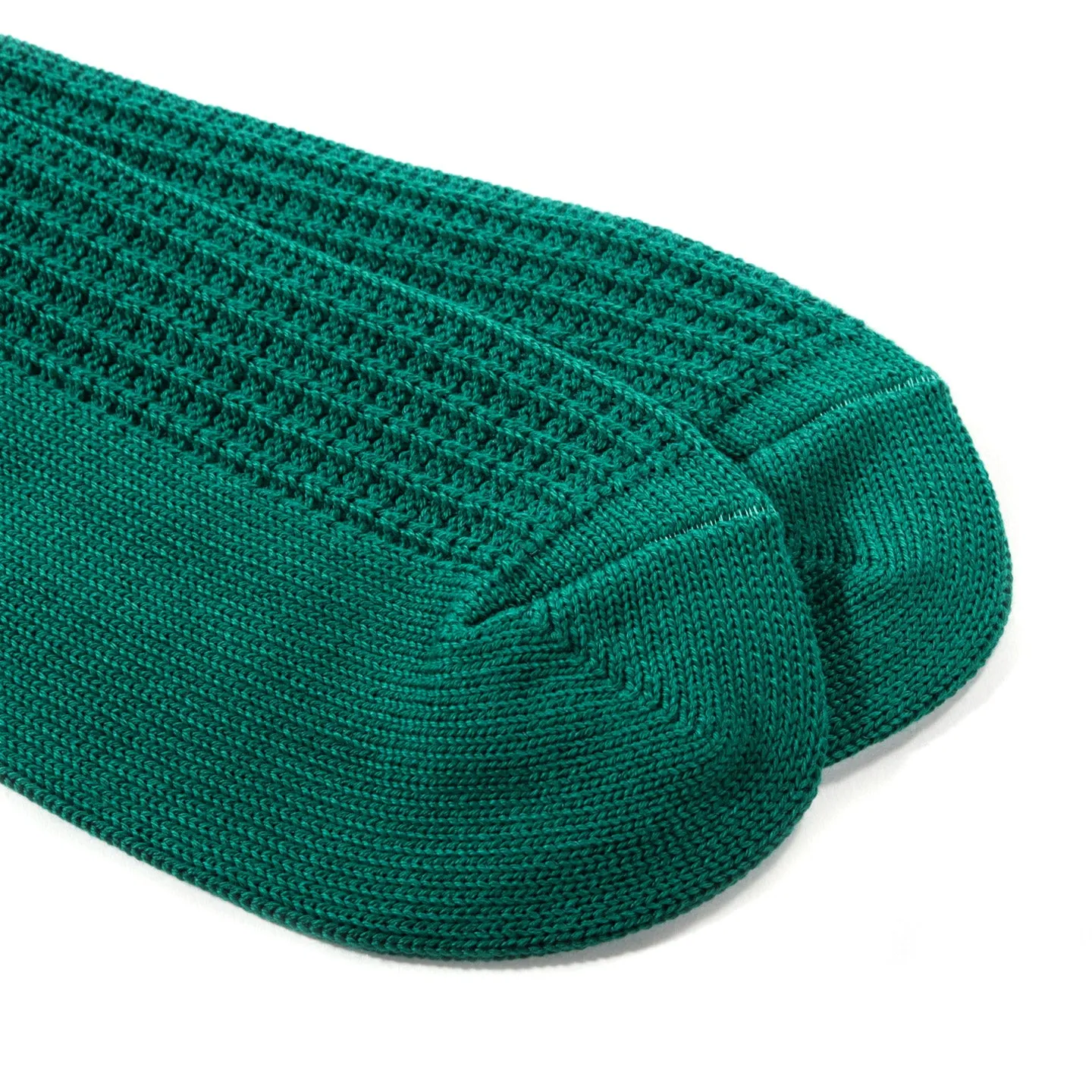 ROTOTO COTTON WAFFLE SOCKS SEA GREEN