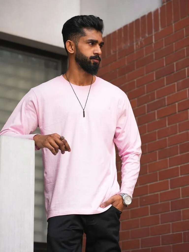 Round Neck Pink Full Sleeve